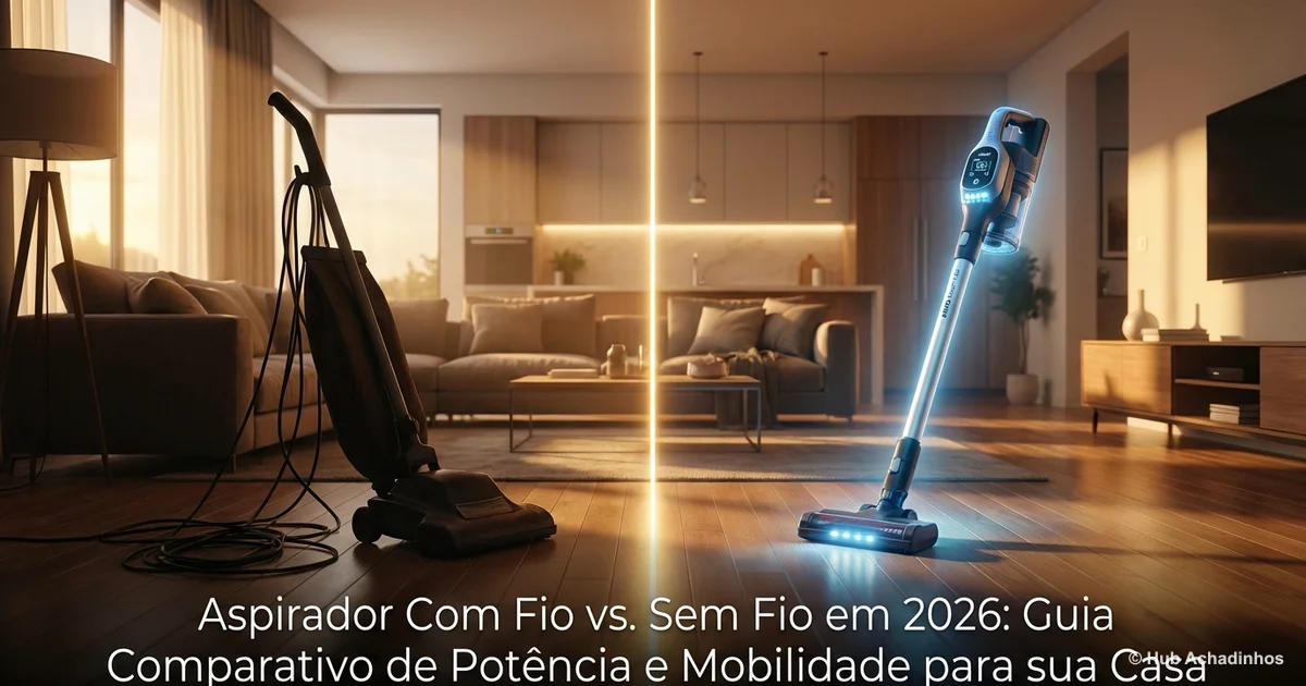 Aspirador Com Fio vs. Sem Fio em 2026: Guia Comparativo de Potência e Mobilidade para sua Casa