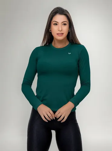Camisas Térmica Feminina Voker Proteção Uv Bike Academia - R$ 35,05