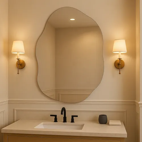 Espelho Vildrex Roma 70x50cm Design Moderno Lapidado Luxo - R$ 58,1