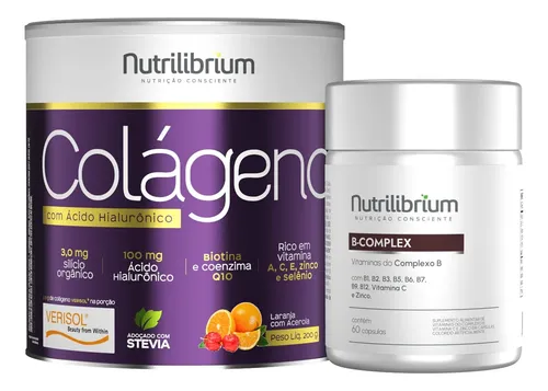 Colágeno Verisol Com Ácido Hialurônico Biotina + Complexo B - R$ 78,98