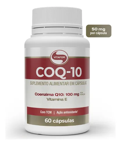 suplemento alimentar Coenzima Q10 100mg 60 Cápsulas Vitafor - R$ 80,32