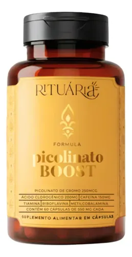 Suplemento Picolinato Cromo Rituária Energia Concentração Sem Sabor