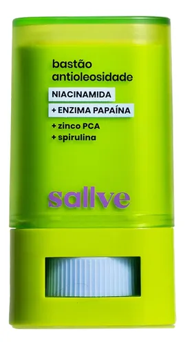Bastão Antioleosidade 15g Sallve Com Niacinamida - R$ 63,03