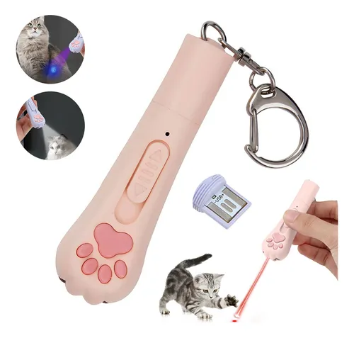 Brinquedo Recarregável A Laser Para Gatos, Rosa Rosa-pálido - R$ 32,76