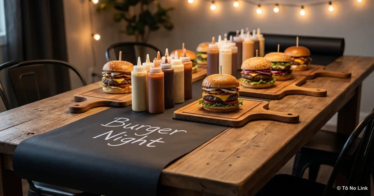Noite do Hambúrguer em Casa: Como Montar uma Mesa Posta Estilo 'Burger House' em 2026